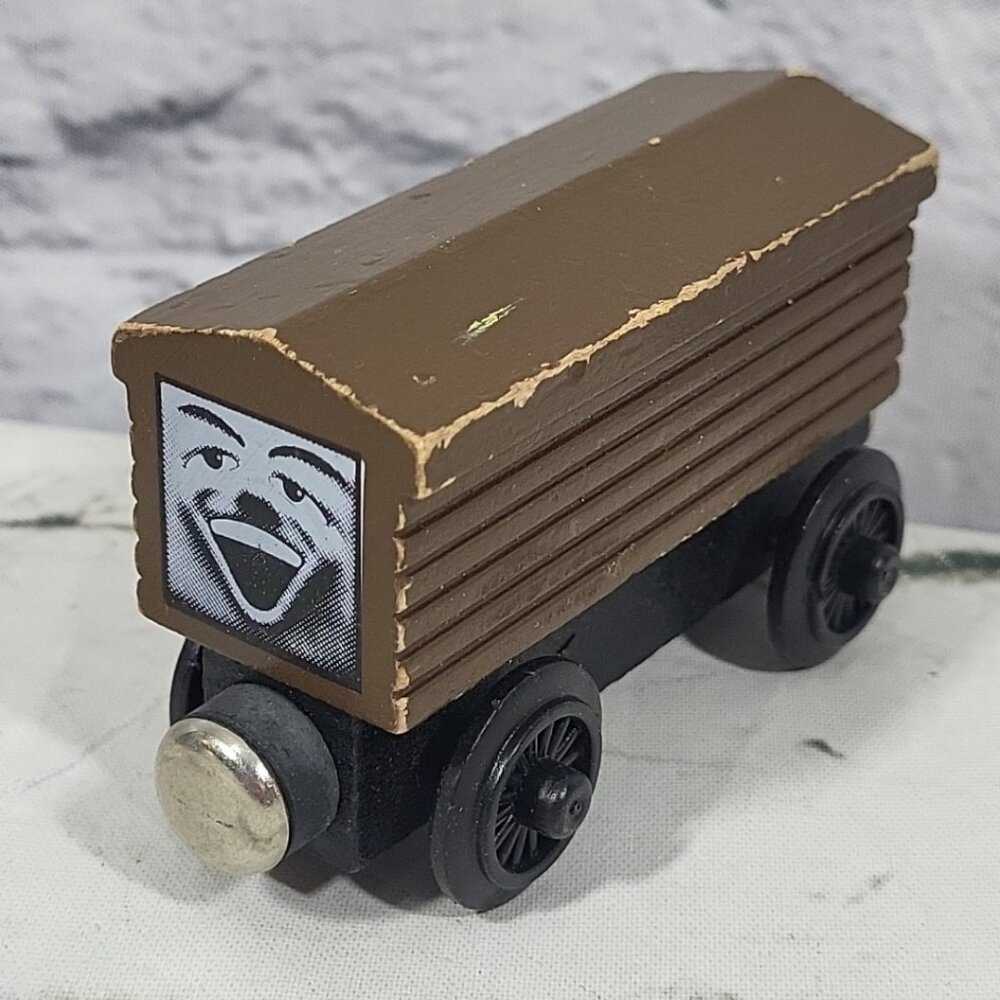 Thomas Friends Train Wooden VINTAGE Staples Flat Magnets BROWN TROUBLESOME TRUCK